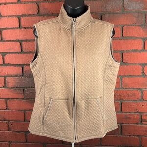 Karen‎ Scott Vest Womens Medium Quilted Brown